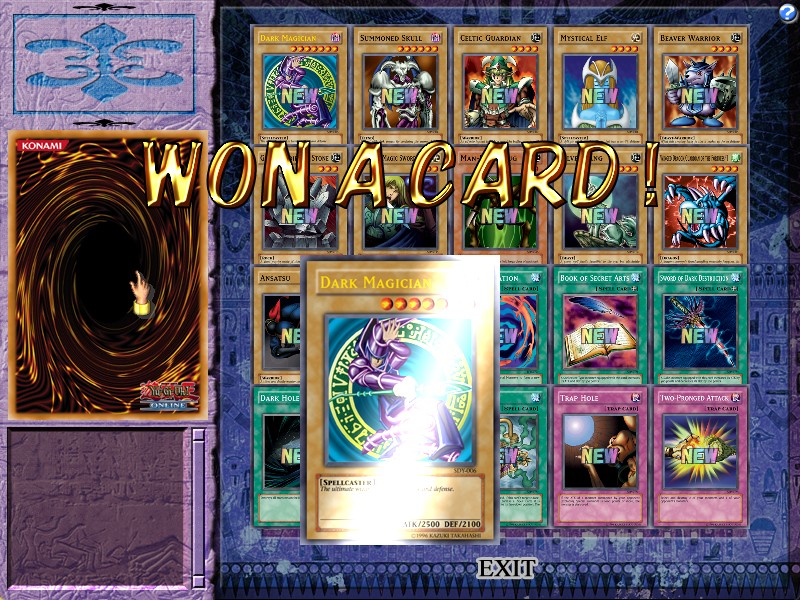 Opening the starter deck with Dark Magician on top